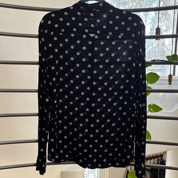 All Saints Black and White Polka Dot Shirt - Picture 4 of 4